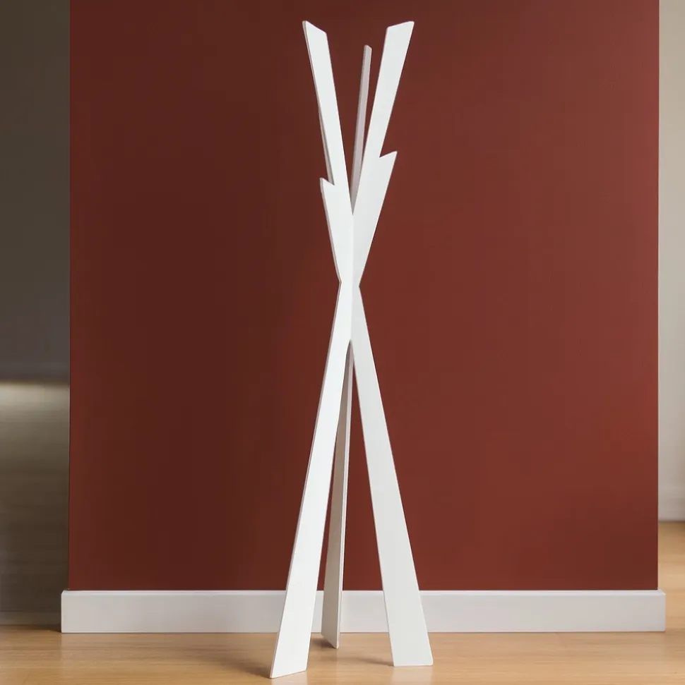 Appendiabiti bianco da ingresso design moderno