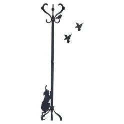 Appendiabiti con gli uccellini nero design moderno