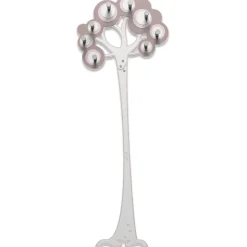 Appendiabiti da parete design moderno albero grigio prugna