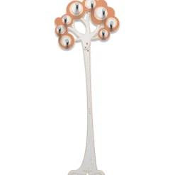 Appendiabiti da parete design moderno albero legno colore terracotta