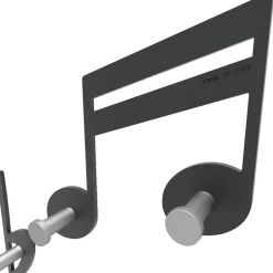 Appendiabiti da parete design musicale verdi nero