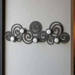 Appendiabiti da parete design moderno metallo colore fango