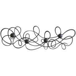 Appendiabiti da parete metallo nero design moderno