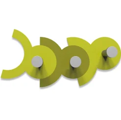 Appendiabiti da parete moderno verde legno taglio laser