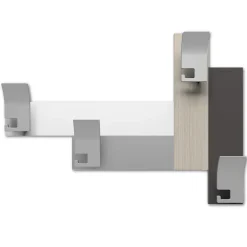 Appendiabiti da parete moderno legno rovere breeze 4 ganci