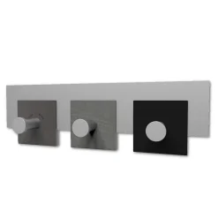 Appendiabiti da parete moderno 3 ganci appendini radica grigio nero