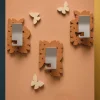 Appendiabiti da parete moderno farfalle legno colore abbronzato