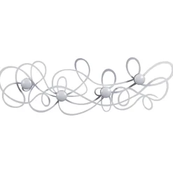 Appendiabiti da parete moderno bianco design intreccio metallo
