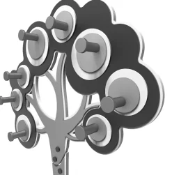 Appendiabiti da parete moderno albero legno colore nero grigio