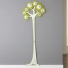 Appendiabiti da parete moderno albero legno colore verde oliva