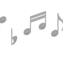 Appendiabiti da parete musicale rossini legno colore alluminio