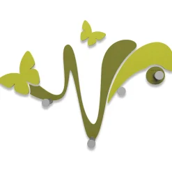 Appendiabiti farfalle da muro moderno verde oliva design originale