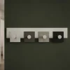 Appendi abiti moderni da parete 4 ganci design radica grigia per ingresso