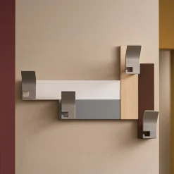Appendiabiti moderno da parete rovere