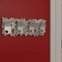 Appendiabiti moderno da parete farfalle legno colore tortora