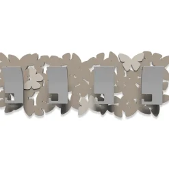 Appendiabiti moderno da parete farfalle legno colore tortora
