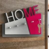 Appendichiavi a parete home moderno magnetico legno colore fucsia