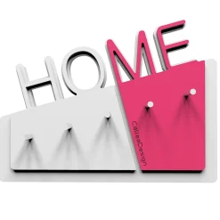 Appendichiavi a parete home moderno magnetico legno colore fucsia