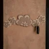 Appendichiavi a parete moderno magnetico legno colore grigio prugna
