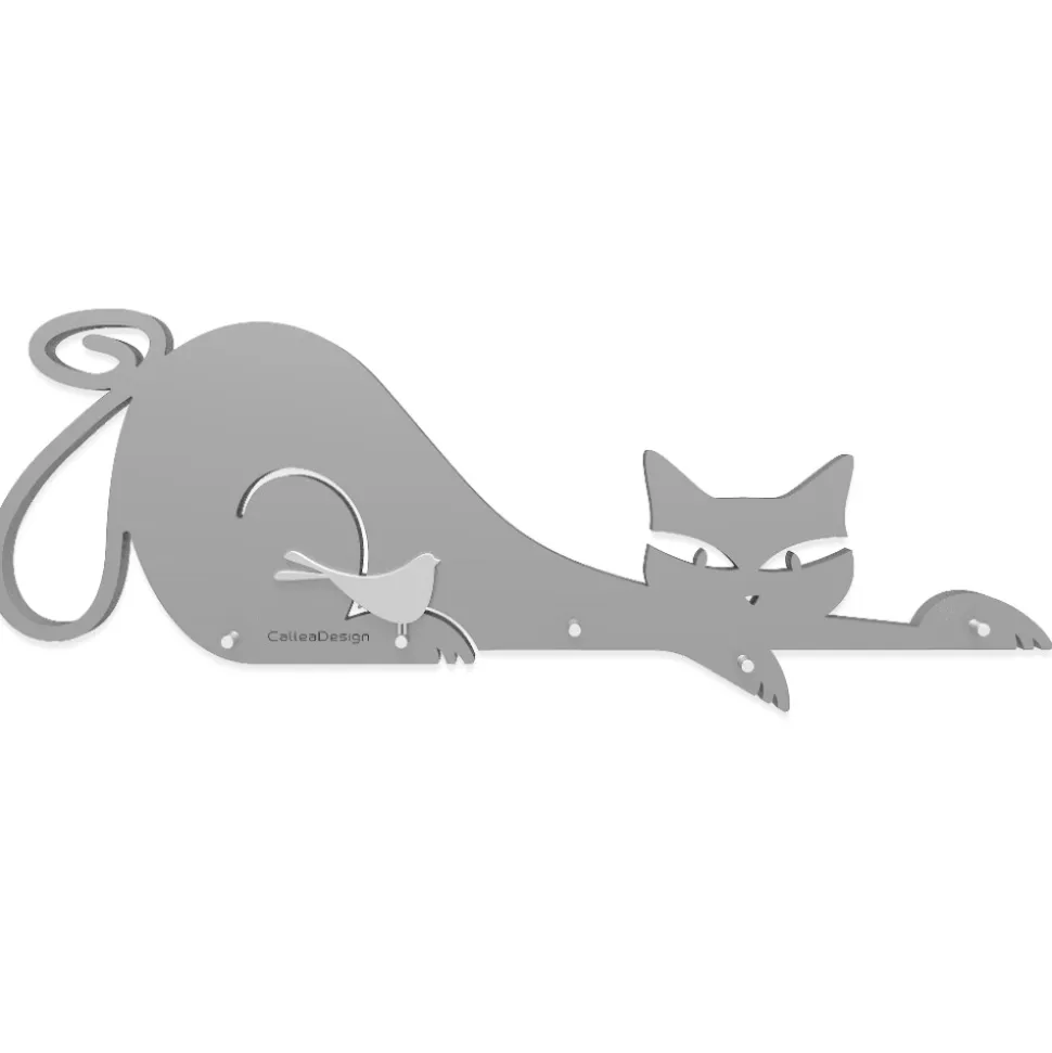 Appendichiavi da parete gatto magnetico legno