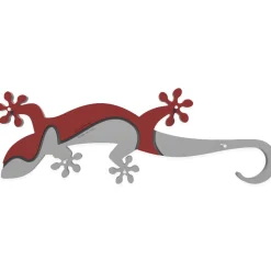 Appendichiavi da parete geko rosso rubino grigio magnetico