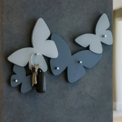 Appendichiavi da parete magnetico farfalle colore carta da zucchero