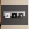 Appendi panni a muro 3 ganci nero bianco grigio