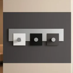 Appendi panni a muro 3 ganci nero bianco grigio