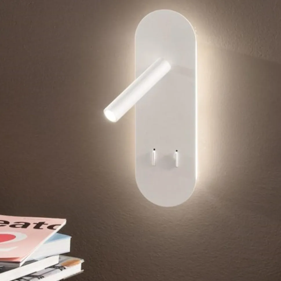 Ap plate ondaluce applique per comodino camera da letto bianca led orientabile
