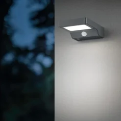 Applique a luce solare da esterno con sensore movimento 5w 3000k