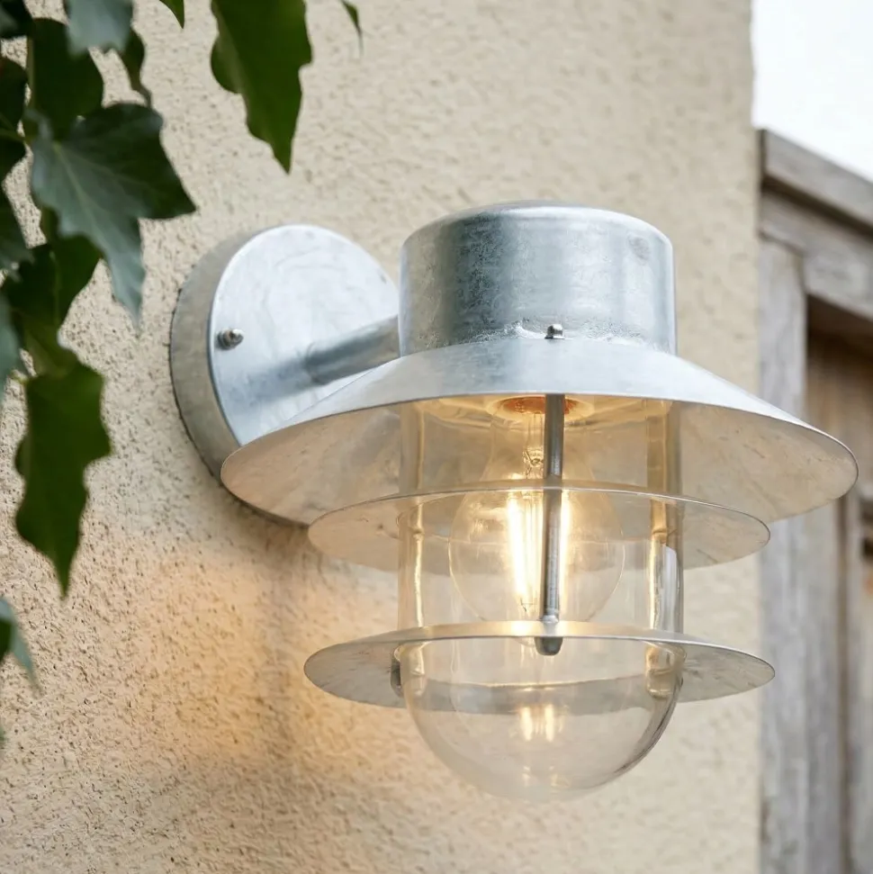 Applique acciaio zincato per esterno anti salsedine ip44