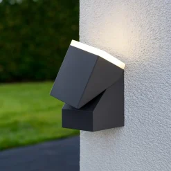 Applique antracite da esterno orientabile led 3000k ip54 anti corrosione