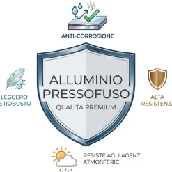 Applique antracite da esterno orientabile led 3000k ip54 anti corrosione