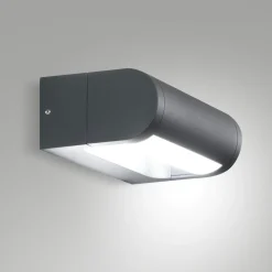 Applique antracite per esterno fabas luce wild led 12w 3000k orientabile