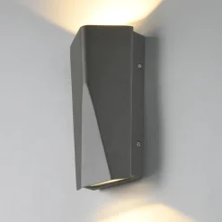 Applique antracite per esterno design moderno led 9w 3000k