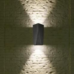 Applique antracite per esterno design moderno led 9w 3000k