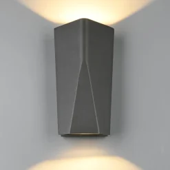 Applique antracite per esterno design moderno led 9w 3000k