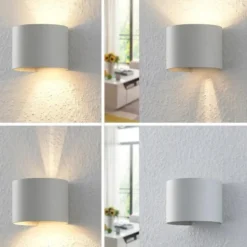 Applique bianca da esterno led 7w 4000k tonda