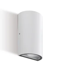 Applique bianca da esterno balcone moderna biemissione luce led 12w 3000k
