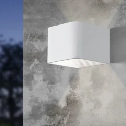 Applique bianca da esterno moderna led 3000k ip55