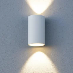 Applique bianca per esterno led 12w 4000k biemissione ip54