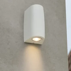 Applique bianca per esterni top light aosta monoemissione ip55