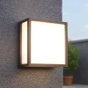Applique corten marrone per esterno quadrato isyluce quad déco