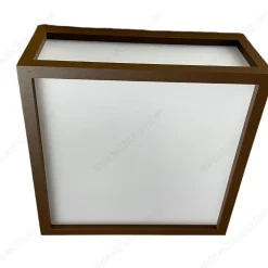 Applique corten marrone per esterno quadrato isyluce quad déco