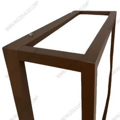 Applique corten marrone per esterno quadrato isyluce quad déco