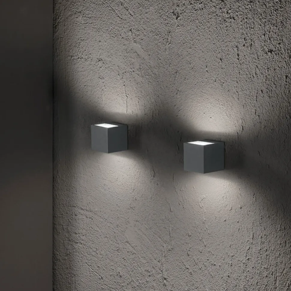 Applique cubo da esterno perenz spot antracite led 3000k ip65