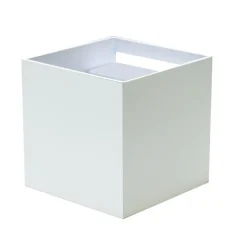 Applique cubo da esterno bianco ip65 led 12w tricolor