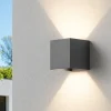 Applique cubo led 6w 3000k antracite isyluce per esterno