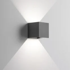 Applique cubo led 6w 3000k antracite isyluce per esterno