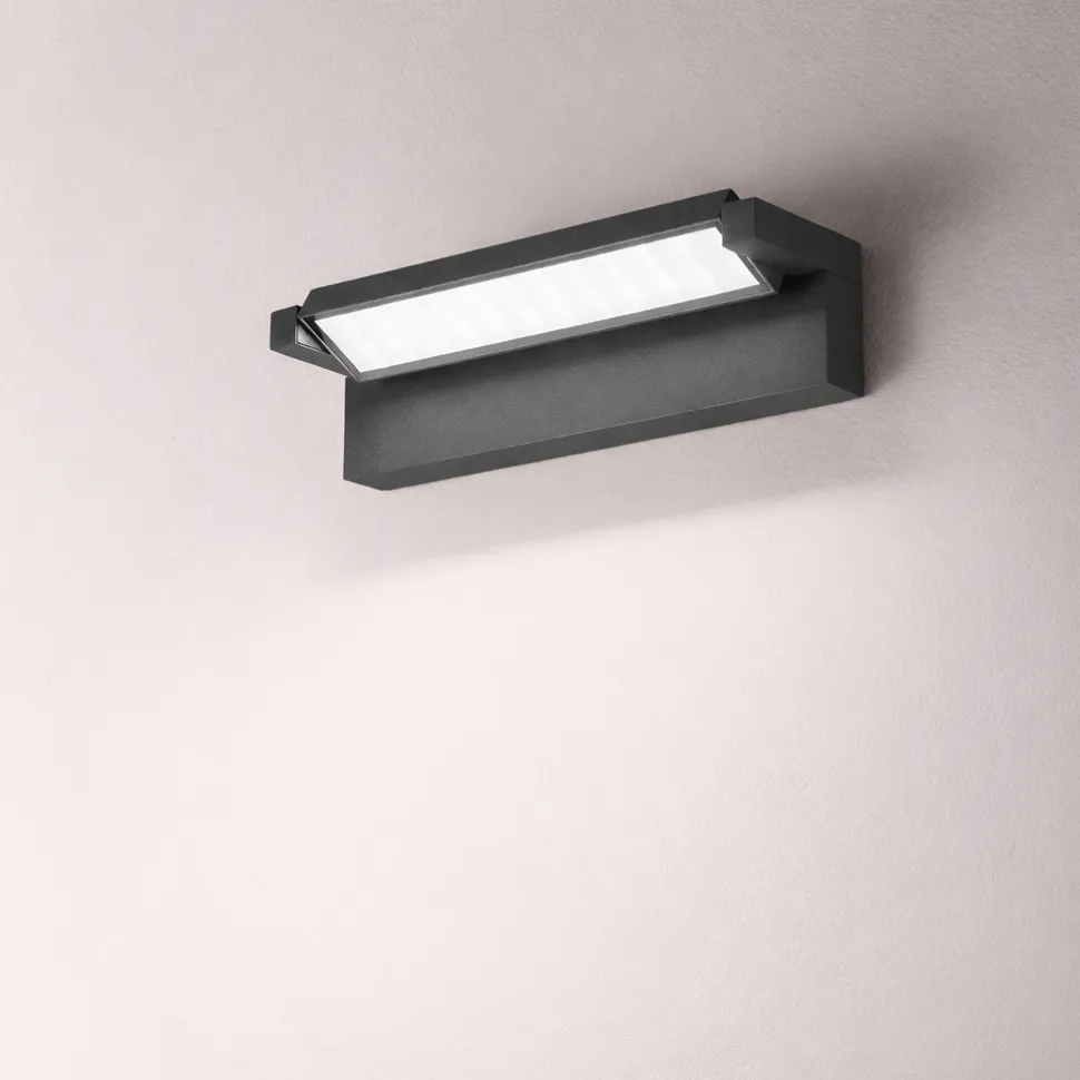 Applique da esterno antracite led 36w cct orientabile ip65 perenz display